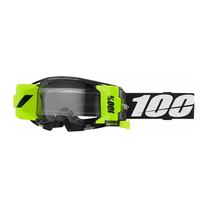 100% MX Goggles Armatic Roll Off Forecast Black Clear